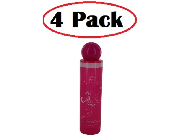 4 Pack of perry ellis 360 Pink by Perry Ellis Body Mist Spray 8 oz