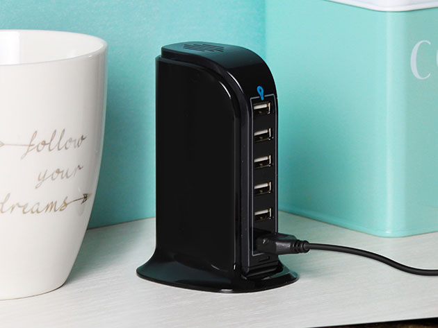 Power Tower 6-Port USB Charging Hub