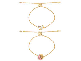 Swarovski Nicest Gold-Tone Light Multi-Colored Crystal Bracelets (Store-Display Model)