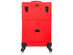 SHANY Large Travel Makeup Case with Mirror - Rolling Cosmetics Case with Multiple Compartments and 360 Degree Wheels - RED