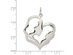 Sterling Silver Polished Mother and Baby Pendant Necklace with Chain