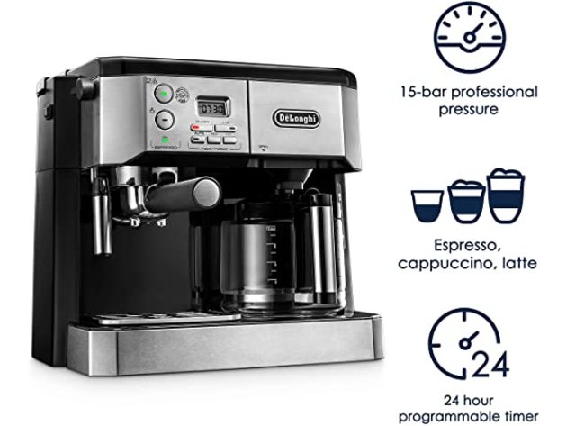 DeLonghi BCO430 Combination Pump Espresso and 10-Cup Drip Coffee Machine-- (Used)