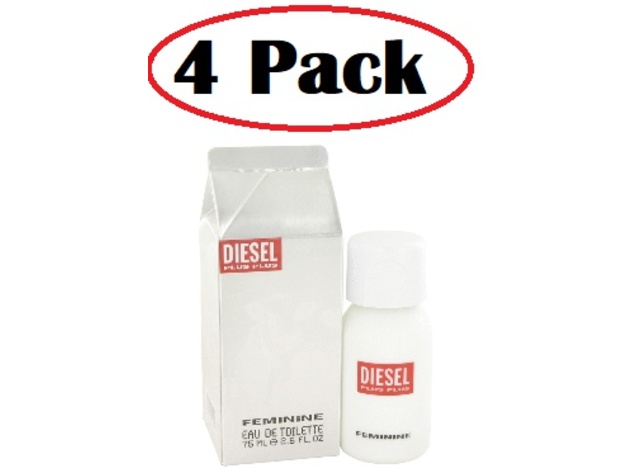 4 Pack of DIESEL PLUS PLUS by Diesel Eau De Toilette Spray 2.5 oz
