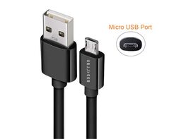 OEM Micro USB Data & Sync Charging Cable for Bluetooth Speakers & Headphones Compatible with JBL, Beats, Sony, Samsung - Black