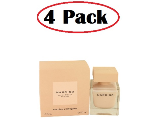 4 Pack of Narciso Poudree by Narciso Rodriguez Eau De Parfum Spray 1.6 oz