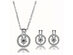 Gold Cubic Zirconia Necklace and Earring Set for Women