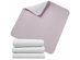 Costway 4 Piece Washable Underpads Reusable Bed Pads Waterproof Incontinence 34'' x 36'' - Pink+ White