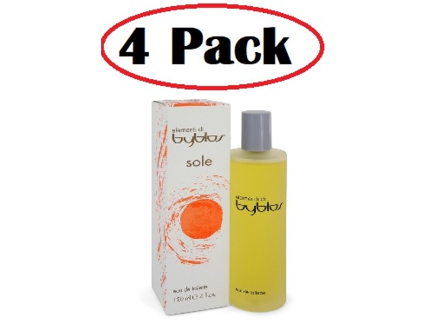 4 Pack of Byblos Elementi Sole by Byblos Eau De Toilette Spray 4 oz