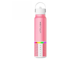 LitFlask 3-in-1 Smart Water Bottle, Bluetooth Speaker & Power Bank with Lights (Pink)