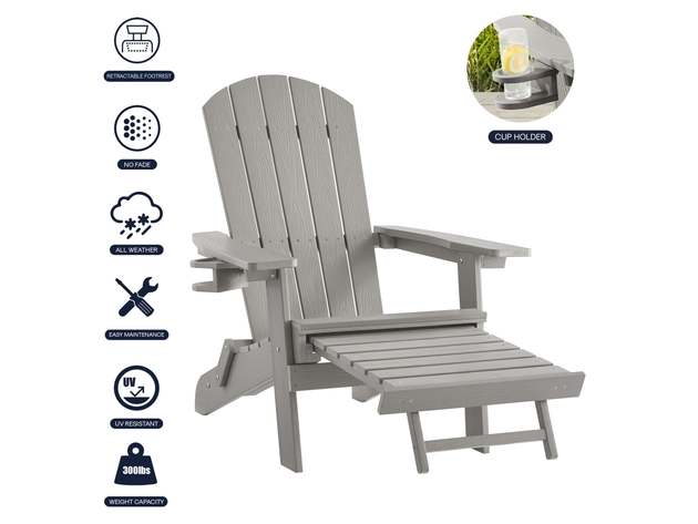 Cal Adirondack Chair Light Grey