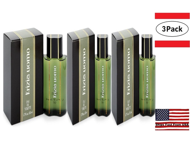 3 Pack KRIZIA Uomo by Krizia Eau De Toilette Spray 1.7 oz for Men