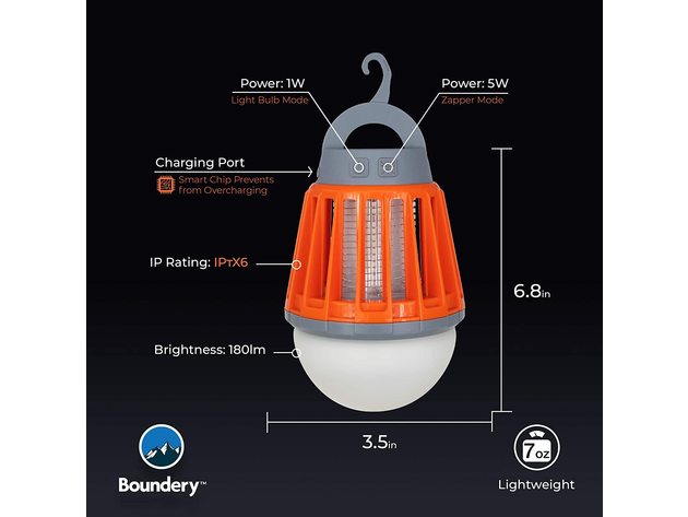 With Built-In Hooks, 4 Light Modes & 180 Lumens, This Waterproof Lantern is an Effective Solution for Your Insect Control Needs!