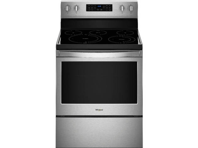 Whirlpool WFE550S0HZ 5.3 Cu. Ft. Stainless Freestanding Electric Range with Fan Convection Cooking