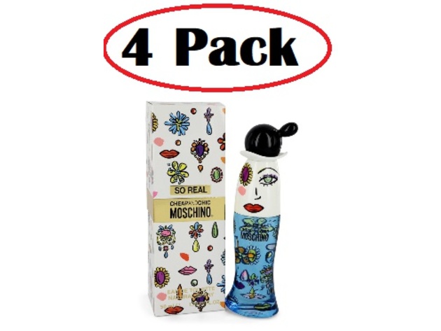 4 Pack of Cheap Chic So Real by Moschino Eau De Toilette Spray 1.7 oz