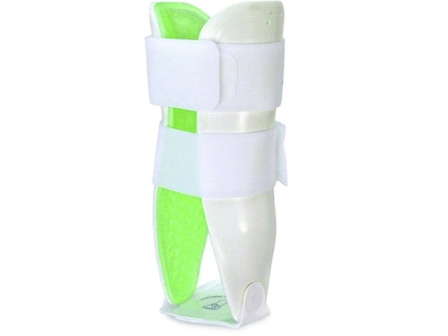 Ossur AirForm Inflatable Stirrup Left Double Ankle Brace, Size: Youth, White/Green