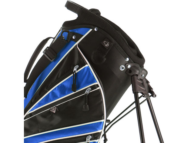 Costway Golf Stand Cart Bag Club w/6 Way Divider Carry Organizer Pockets Storage Blue