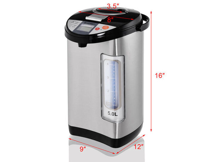 Costway 5 l Silver LCD Water Boiler and Warmer Electric Hot Pot