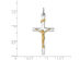 Sterling Silver with 18K Gold Plating Crucifix Cross Pendant Necklace with Chain
