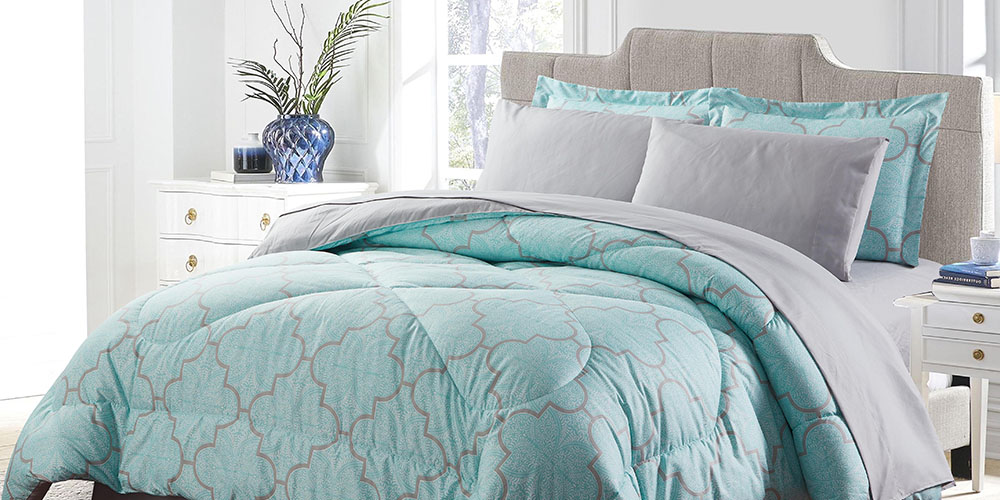 Bibb Home 8-Piece Down Alternative Comforter Set