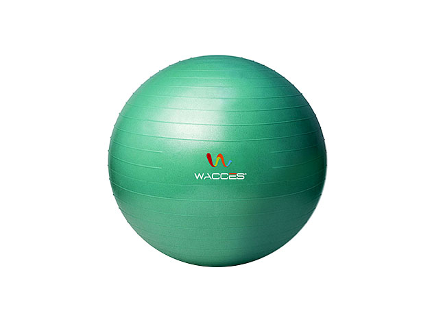 Wacces Anti-Burst Yoga Ball with Pump (Green/29.5")