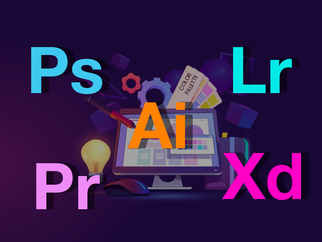 Learn Adobe Photoshop, Premiere Pro, XD, Lightroom, & Illustrator