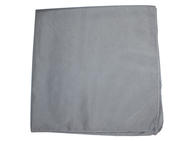 Set of 50 Solid 100% Polyester Unisex Bandanas - Bulk Wholesale - Grey