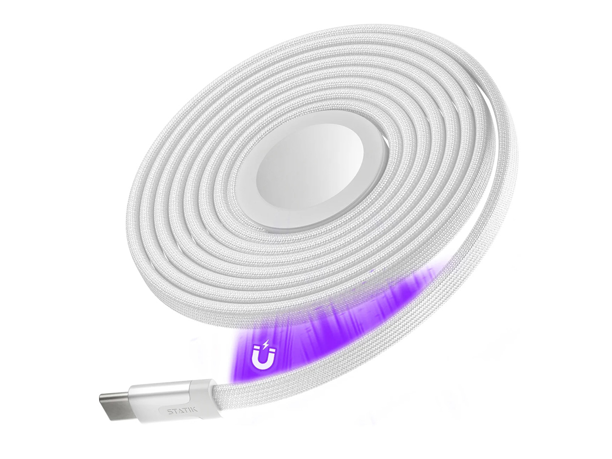 Statik® MagStack™ Slim USB-C Cable & Charger for Apple Watch 