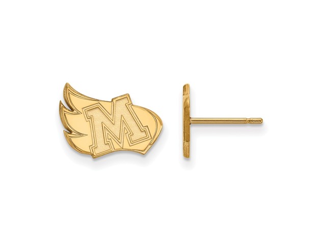 10k Yellow Gold Meredith College Small Post Earrings