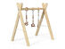 Foldable Wooden Baby Gym with 3 Wooden Baby Teething Toys Hanging Bar Natural - Natural Color