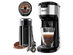 Sboly Single-Serve Coffee Maker for K-Cups/Ground Coffee with Grinder Bundle