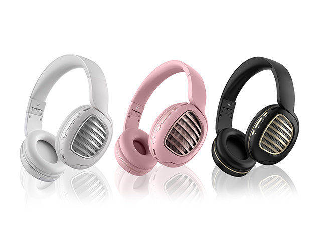 Aduro KeyNote Foldable Wireless Headphones (Pink/Rose Gold)