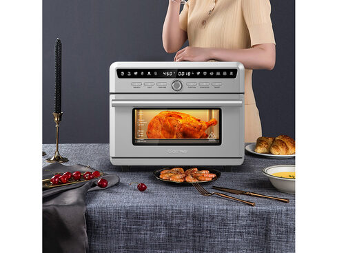 Costway 26.4 QT 10-in-1 Air Fryer Toaster Oven Dehydrate Bake 1800W w/  Recipe