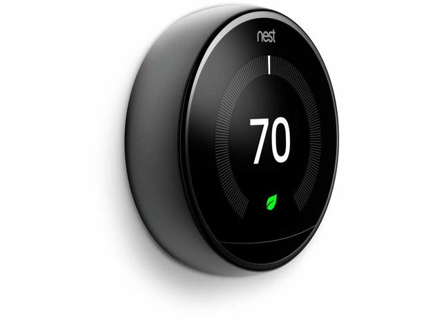 Nest Smart Learning Wi-Fi 3rd Gen Programmable Thermostat Mirror Black (T3018US) (Used, Open Retail Box)