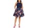 B Darlin Women's Trendy Plus Size Illusion Floral-Print Fit & Flare Dress Blue Size 18