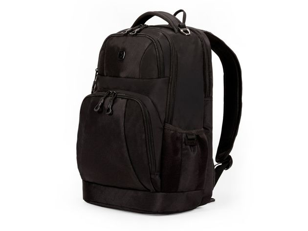 Swissgear 18.5 Inches Laptop Backpack With Multiple Compartments, Zip Pocket, Side Pockets, Padded Laptop Pocket, Organizer Pocket, Cell Phone Pocket, Black