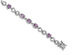 Sterling Silver Amethyst Rhodium Plated Infinity Heart Bracelet (4.80 Carat ctw)