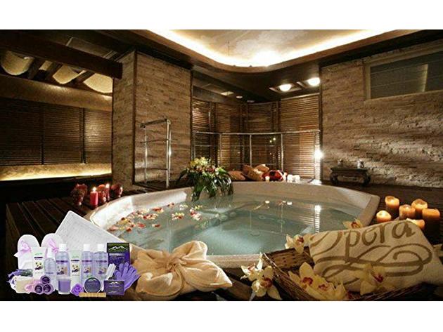 Luxurious Lavender Chamomile 20-Piece Bath & Body Gift Basket