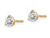 1/2 Carat (ctw VS2-SI1, D-E-F) Lab Grown Diamond Solitaire Stud Earrings in 14K Yellow Gold with Screwbacks