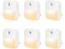 6 Pack Motion Sensor Plug In Lights Yellow
