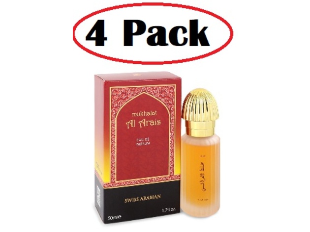 4 Pack of Mukhalat Al Arais by Swiss Arabian Eau De Parfum Spray 1.7 oz
