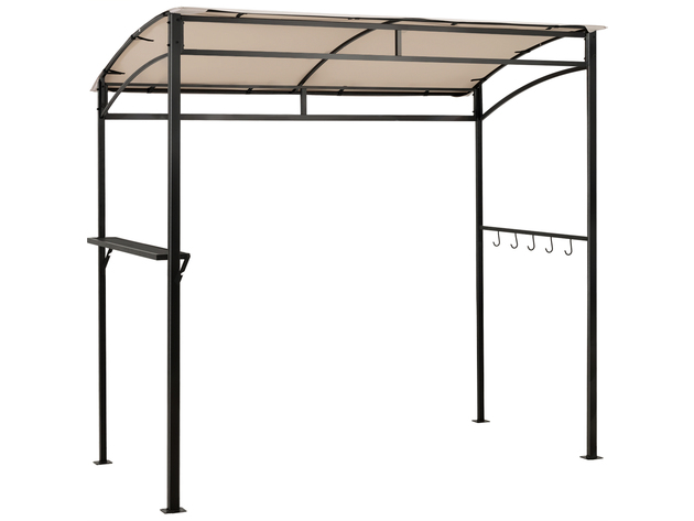 Costway 7' x 4.5' Outdoor Patio Barbecue Grill Gazebo - Beige