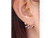 Whimsical Leaf Double-Sided Swing Stud Earrings (Silver)