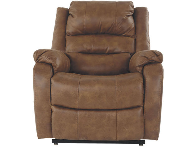 Ashley Signature Design 1090012 Yandel Power Lift Recliner - Saddle