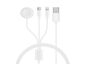 3-in-1 Lightning, USB-C & Apple Watch Charger White