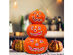 Costway 3-Tier Color-Changing Lighted Ceramic Pumpkin Lantern Battery Powered Halloween 