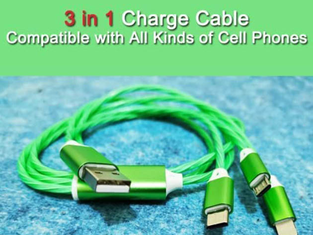 3-in-1 Multi-Connector Charging Cable