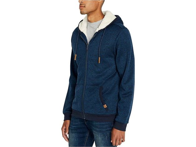 Buffalo David Bitton Men s Fortino Full Zip Sherpa Lined Hoodie Navy Size Extra Large