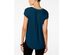 Alfani Women's Satin-Trim High-Low T-Shirt Blue Size Petite
