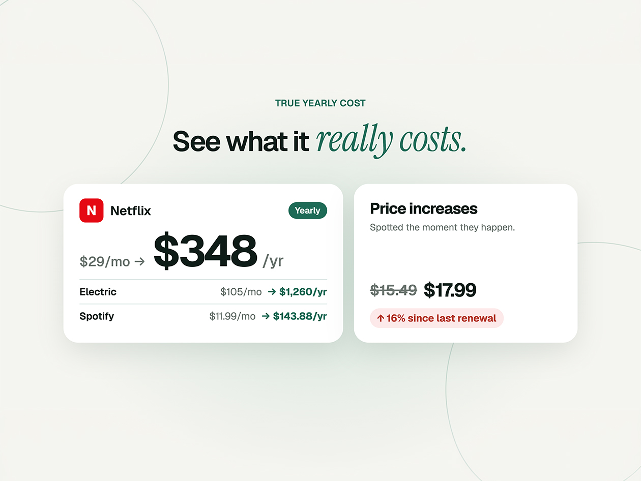 PocketWise Private Subscription Tracker: Lifetime Subscription