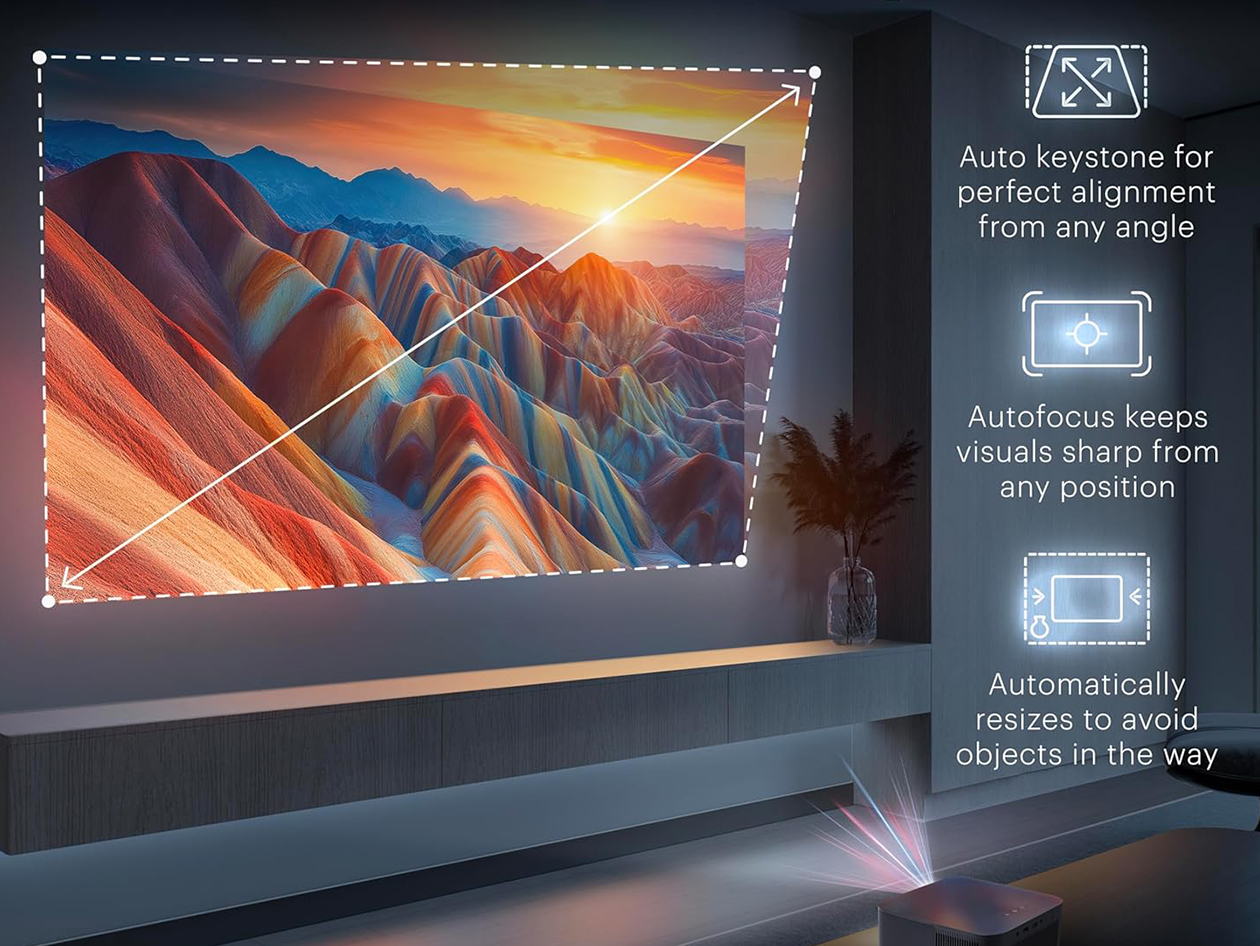 Kodak Flik X20 1080p Smart Projector with Google TV (Black)